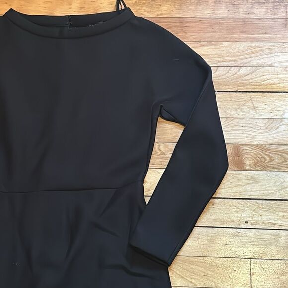 COS Women’s Thick Structured Black Long Sleeve Scuba Bodycon Dress Size XS - Picture 2 of 6